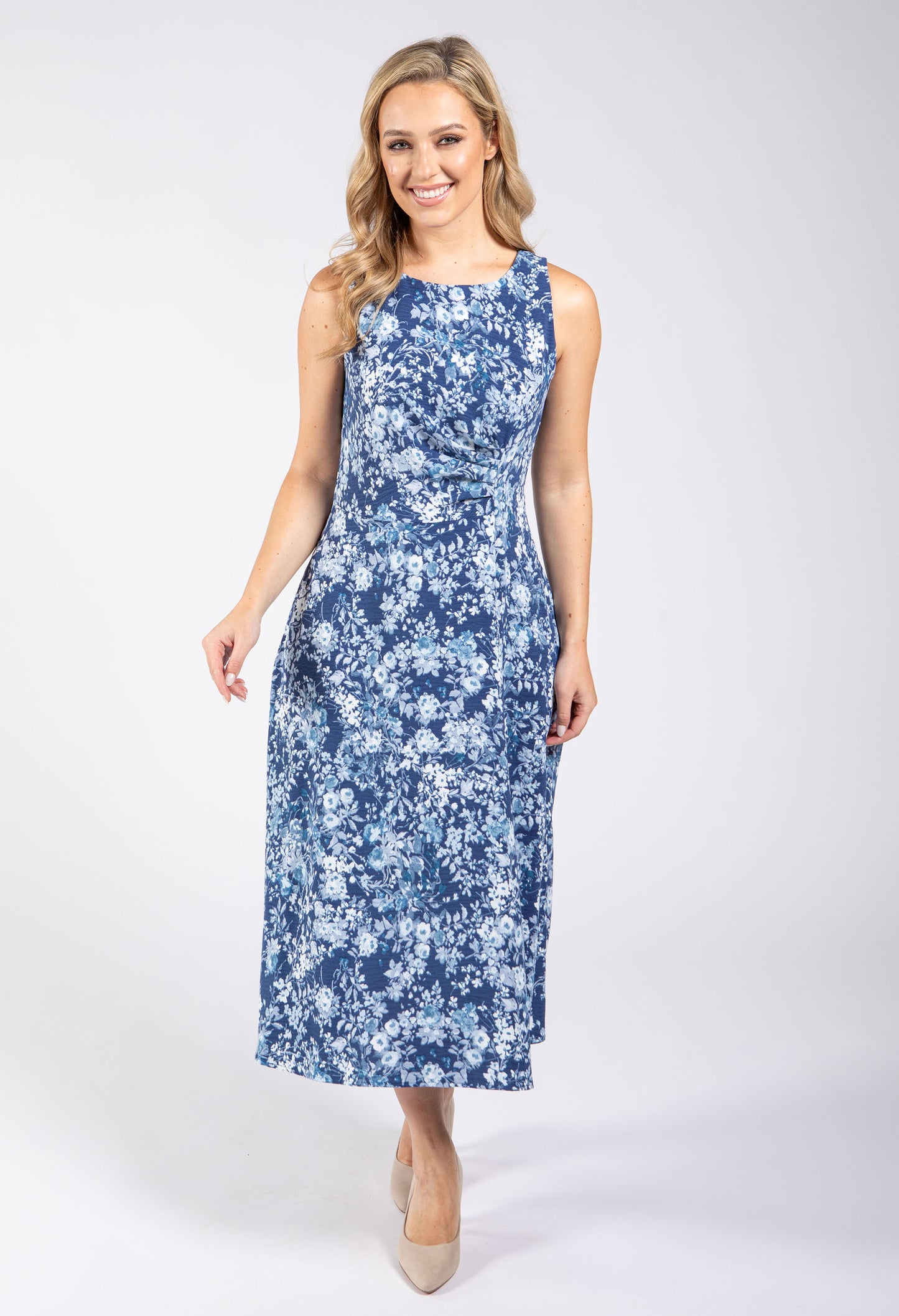 Sleeveless Floral Midi Dress
