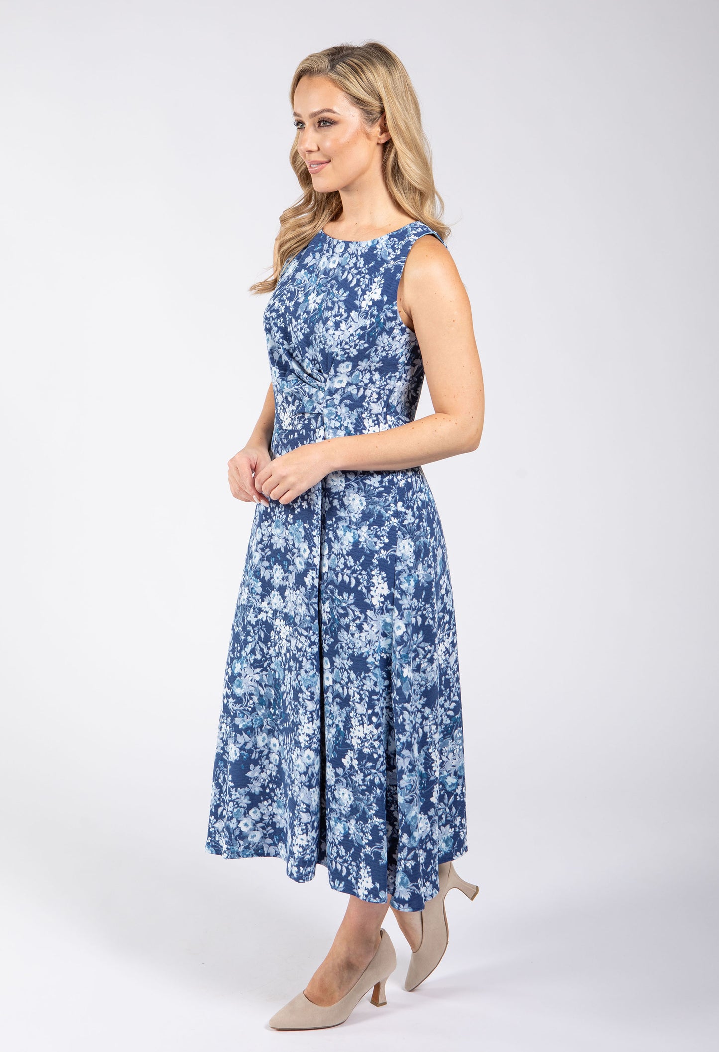Sleeveless Floral Midi Dress