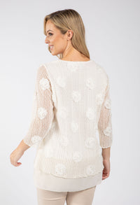 Rose Detail Knit Top