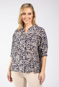 Abstract Print Relaxed Fit Shirt