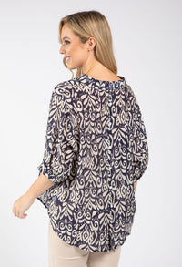 Abstract Print Relaxed Fit Shirt
