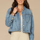 Oversized Barrel Sleeve Denim Jacket