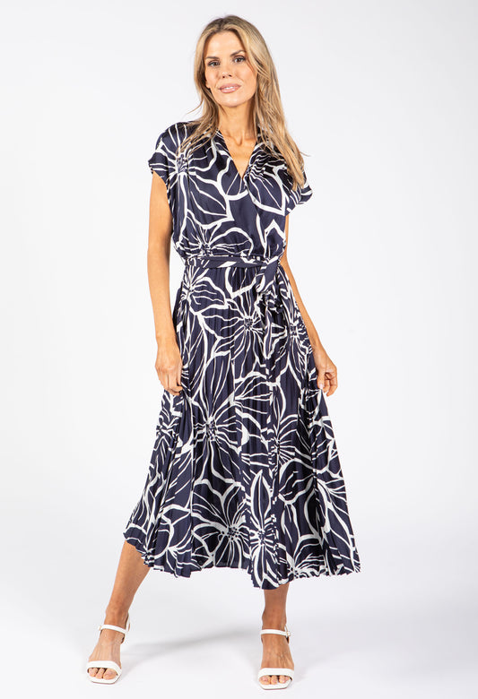 printed midi dress