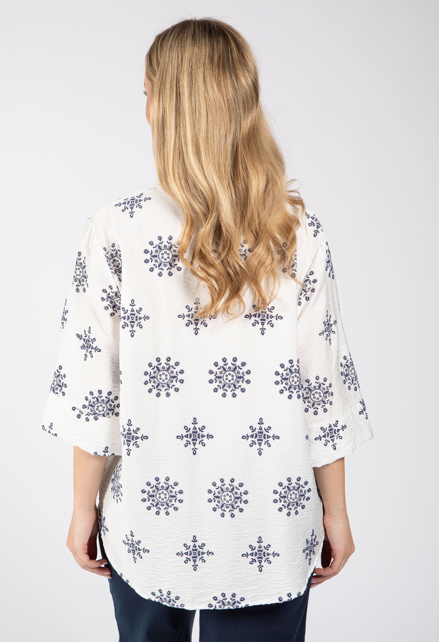 Floral Linen Look Blouse