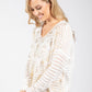 Gold Foil Detail Crochet Jumper