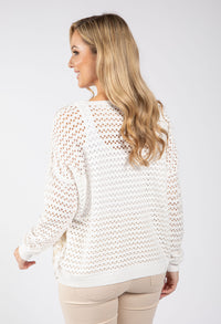 Gold Foil Detail Crochet Jumper
