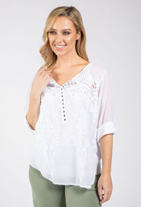 Sequin & Crochet Blouse