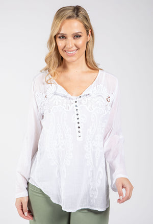 Sequin & Crochet Blouse