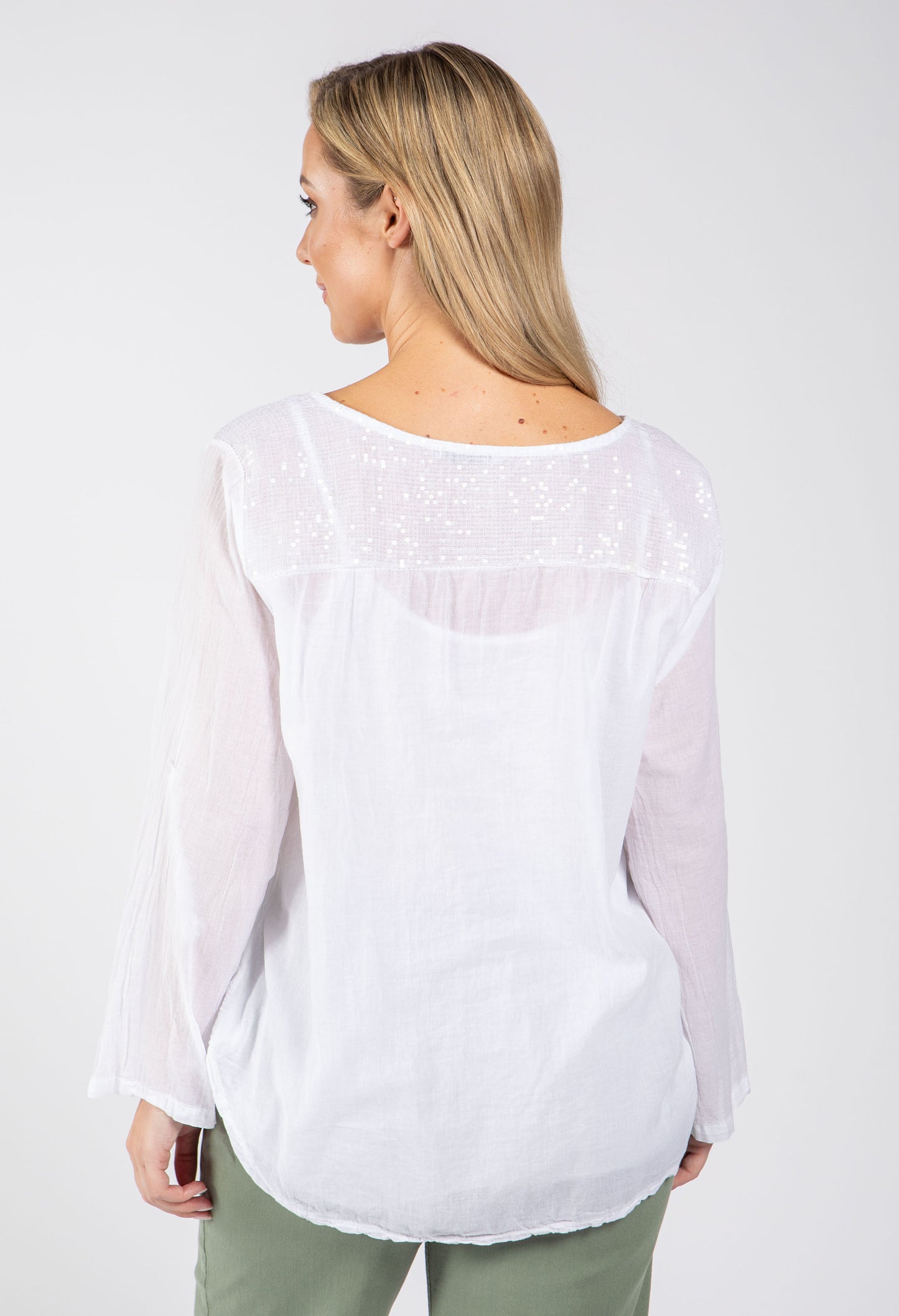 Sequin & Crochet Blouse