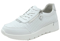 Laser Cut White Trainer