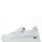 Laser Cut White Trainer