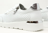 Laser Cut White Trainer