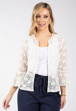 Open Front Lace Cardigan