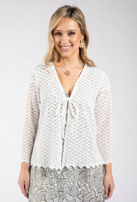 white cardigan