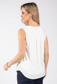 Laced Neckline Top