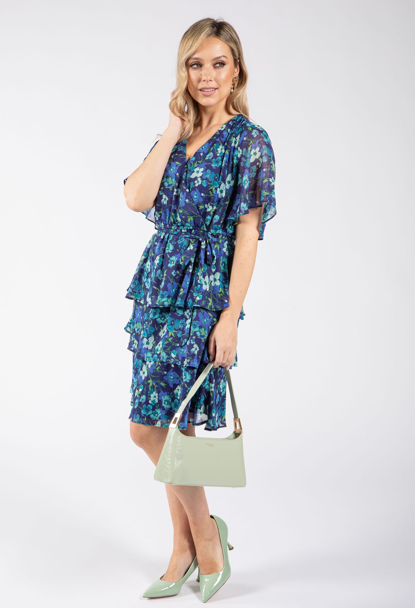 Tropical Blossom Mesh Dress