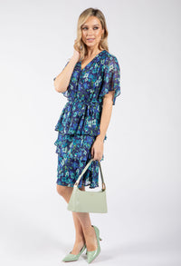 Tropical Blossom Mesh Dress