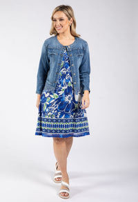 Tropical Blossom Mesh Dress