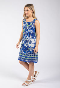Tropical Blossom Mesh Dress