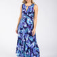 long palm print dress