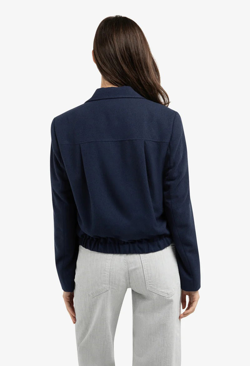 Short double-breasted blazer jacket