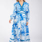 China Print Midi Dress