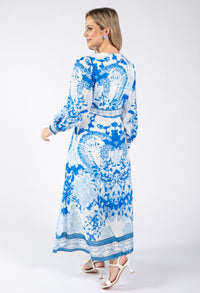 China Print Midi Dress