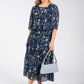 bloom print plisse dress