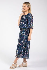Mini Bloom Plisse Dress