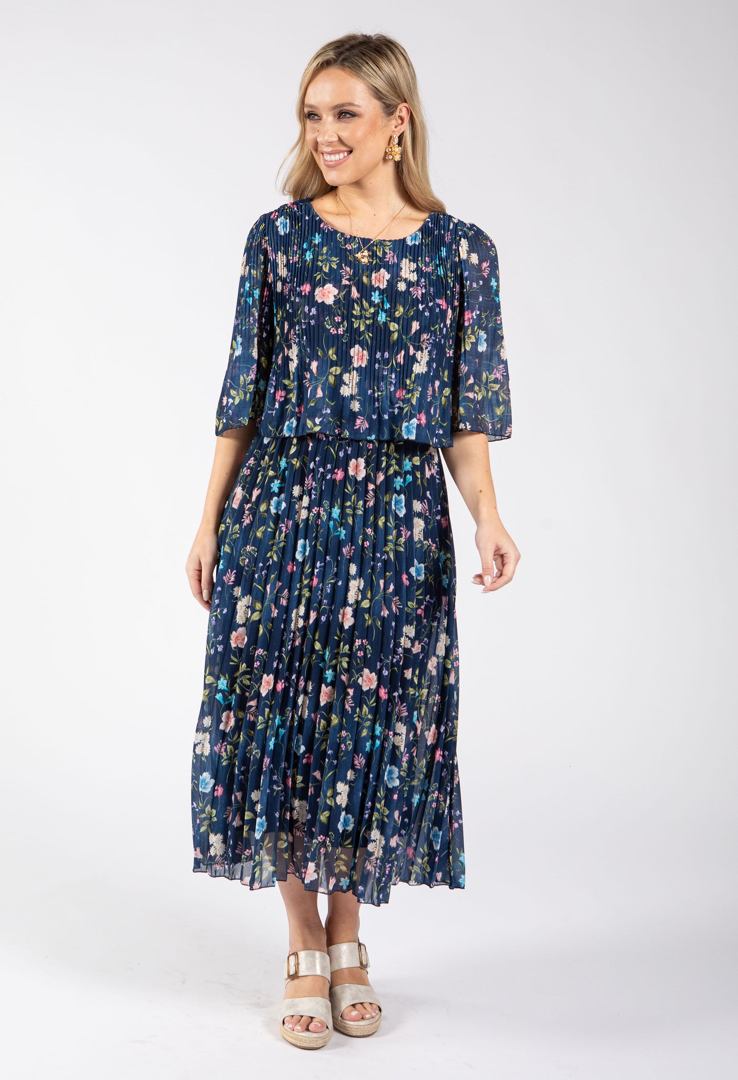 Mini Bloom Plisse Dress