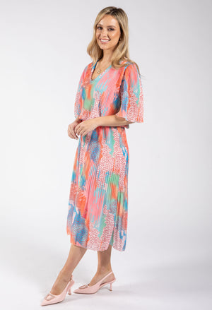 Multi Plisse Dress
