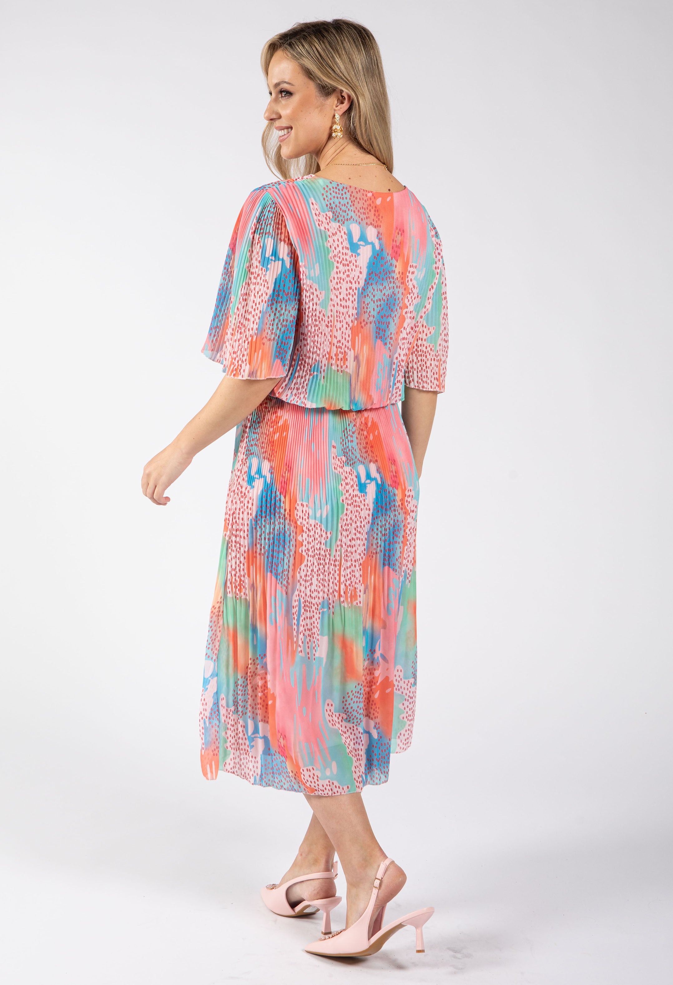 Multi Plisse Dress – Pamela Scott