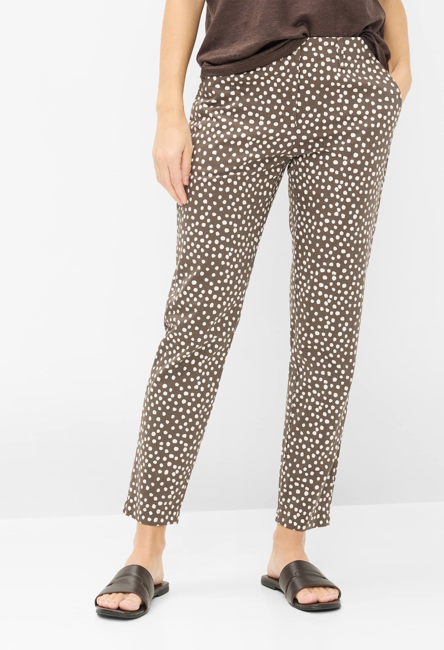 Maron Polka Dot Trousers