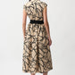 Abstract Print Fit and Flare Dress