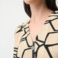 Abstract Print Fit and Flare Dress