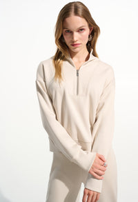Relaxed Fit Zipper Sweatshirt