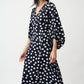 V-neck Polka-dot Wrap Dress