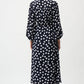 V-neck Polka-dot Wrap Dress