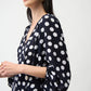 V-neck Polka-dot Wrap Dress