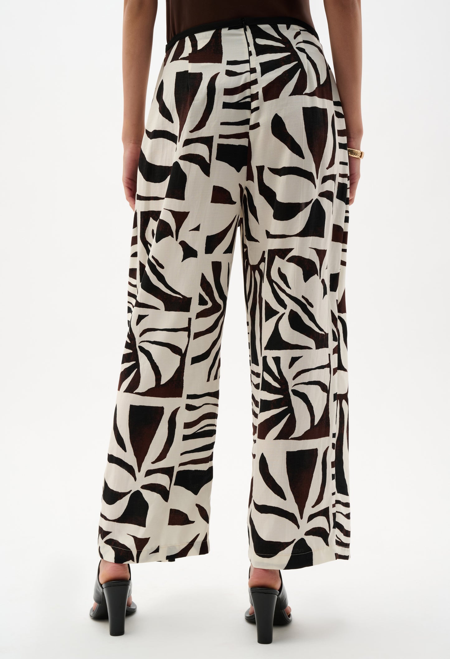 Floral High-waisted Trousers