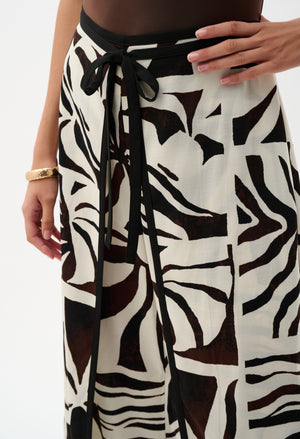 Floral High-waisted Trousers