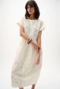 Abstract Midi A-line Dress