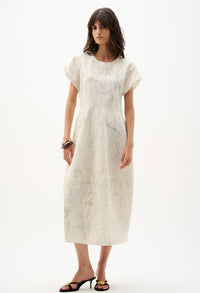 Abstract Midi A-line Dress