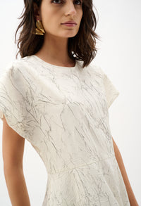 Abstract Midi A-line Dress