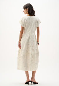 Abstract Midi A-line Dress