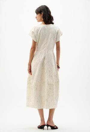 Abstract Midi A-line Dress