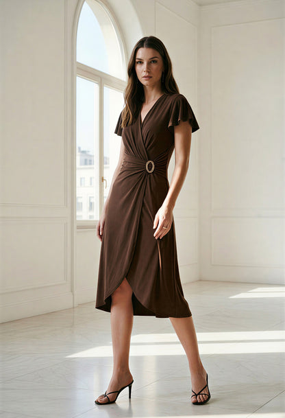brown dress