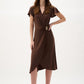 V-neck Belted Wrap Dress