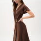 V-neck Belted Wrap Dress