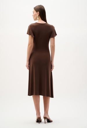 V-neck Belted Wrap Dress